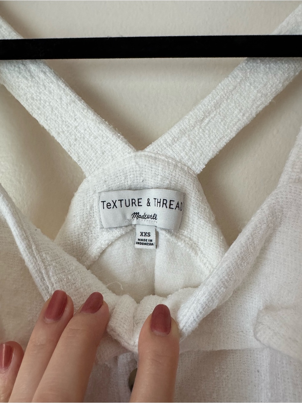 Madewell Texture and Thread White Ruffle Tie-Front Tank Top - Picture 6 of 6